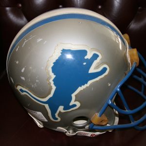 DETROIT LIONS GAME USED NFL HELMET