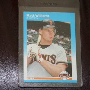 MATT WILLIAMS FLEER ROOKIE CARD