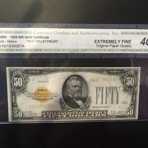 $50 U.S. BILL CGA 40 EXTREMELY FINE