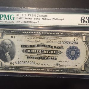 $1 U.S. BILL PMG CHOICE UNC 63