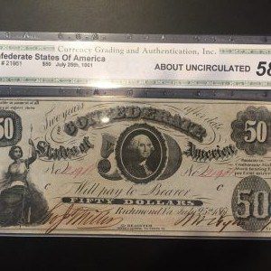 $50 U.S. BILL CGA 58 STAR