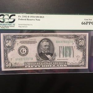 $50 U.S. BILL PCGS  GEM NEW 66 PPQ
