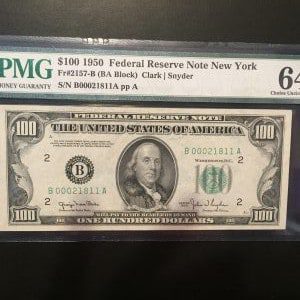 $100 U.S. BILL PMG  CHOICE UNC 64