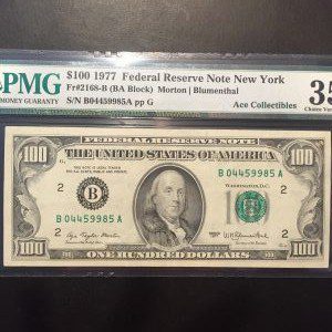 $100 U.S. BILL  PMG CHOICE VERY FINE 35 NET