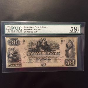 $50 U.S. BILL  PMG CHOICE ABOUT UNC 58 EPQ