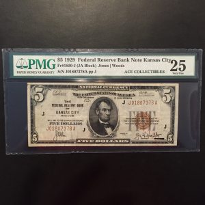 $5 U.S. BILL  PMG VERY FINE  25