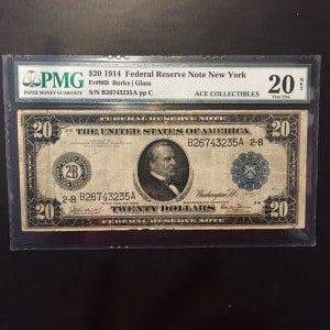 $20 U.S. BILL  PMG CHOICE FINE 15