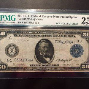 $50 U.S. BILL PMG VERY FINE 25 NET