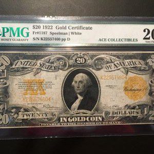 $20 U.S. BILL PMG VERY FINE 20 NET