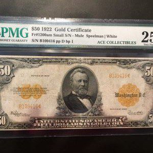 $50 U.S. BILL PMG VERY FINE 25 NET