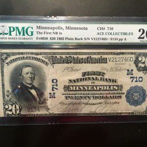 5 U.S. BILL PMG VERY FINE 30