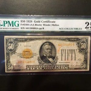 $50 U.S. BILL PMG VERY FINE 25 NET
