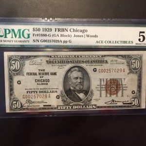 $50 U.S. BILL PMG  ABOUT UNC 55 EPQ