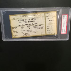 1999 DE LA HOYA VS. QUARTEY FULL TICKET