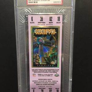 2003 SUPER BOWL XXXVII FULL TICKET PSA AUTHENTICATED