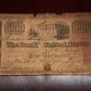 $1000 U.S. BANK NOTE ACECOLLECTIBLES HISTORIC 1840