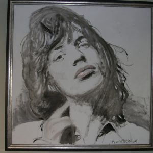 Mick Jagger original oil painting 30x30