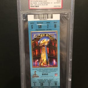2013 SUPER BOWL XLVII  FULL TICKET PSA AUTHENTICATED