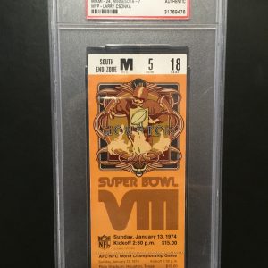 1974 SUPER BOWL XXVII FULL TICKET PSA AUTHENTICATED