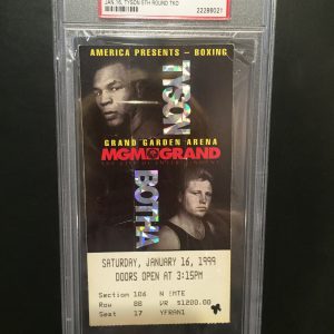 1999 TYSON VS. BOTHA  FULL TICKET PSA AUTHENTICATED