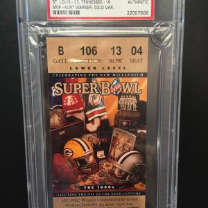 2000 SUPER BOWL XXXIV  FULL TICKET PSA AUTHENTICATED
