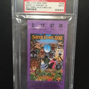 1998 SUPER BOWL XXXII  FULL TICKET PSA AUTHENTICATED