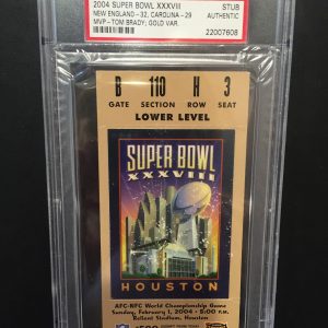 2004 SUPER BOWL XXXVIII FULL TICKET PSA AUTHENTICATED