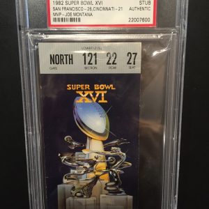 1982 SUPER BOWL XVI FULL TICKET PSA AUTHENTICATED