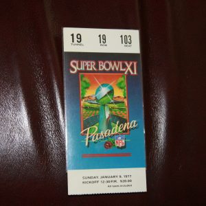 SUPER BOWL XI 1977 TICKET NM-MINT CONDITION