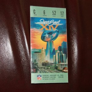 SUPER BOWL XIV 1980 TICKET NM-MINT CONDITION