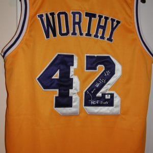 JAMES "BIG GAME" WORTHY Autographed NBA Jersey"CHAMPS SEASON"