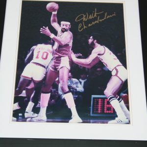 WILT CHAMBERLAIN Autographed Framed Original Picture