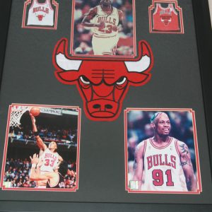 MICHAEL JORDAN BULLS TEAM AUTOGRAPHED FRAMED CUSTOM