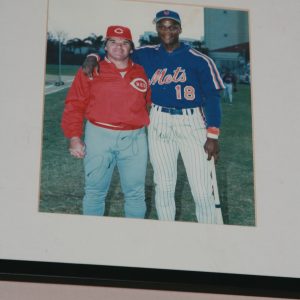 PETE ROSE & DARRYL STRAWBERRY Autographed Original Glossy