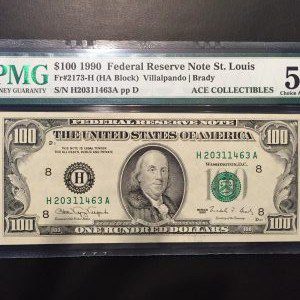 $100 U.S. BILL  PMG CHOICE ABOUT UNC 58 EPQ