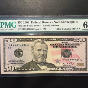 $50 U.S. BILL  PMG GEM UNC 65 EPQ