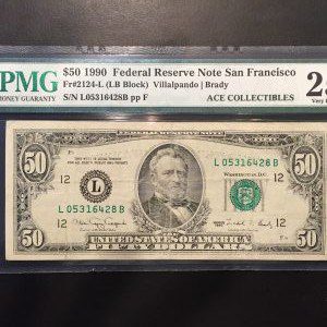 $50 U.S. BILL  PMG VERY FINE 25