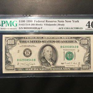 $100 U.S. BILL  PMG EXTREMELY FINE 40 EPQ