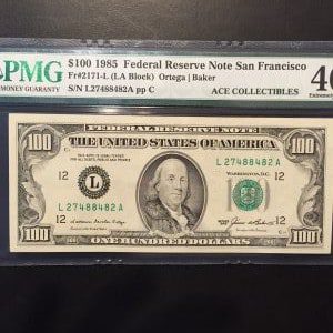 $100 U.S. BILL  PMG EXTREMELY FINE 40