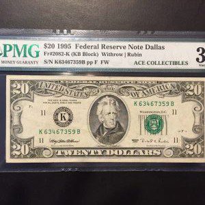 $20 U.S. BILL  PMG VERY FINE 30 EPQ