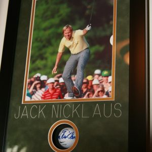 JACK NICKLAUS Framed Collage featuring signed ball