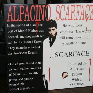 STEVE KAUFMAN"SCARFACE" OIL ON CANVAS LITHOGRAPH