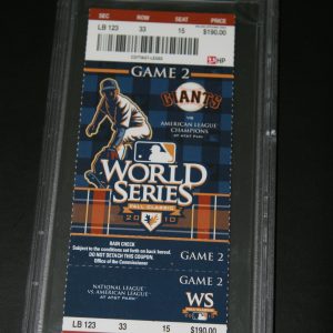2010 WORLD SERIES FULL TICKET GEM MINT PSA AUTHENTICATED