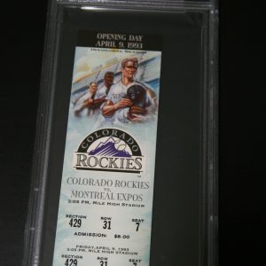 1993 OPENING DAY INNAUGURAL SEASON FULL TICKET MINT PSA AUTHENTI