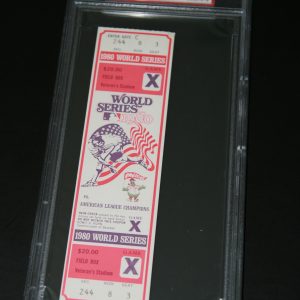 1980 WORLD SERIES FULL TICKET GEM MINT PSA AUTHENTICATED