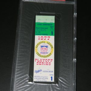 1977 NLCS TICKET GEM MINT PSA AUTHENTICATED