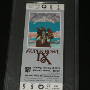 SUPERBOWL IX 1975 FULL PSA/DNA TICKET