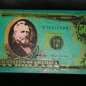 STEVE KAUFMAN OLD $50 DOLLAR BILL SIGNED