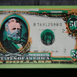 STEVE KAUFMAN "OLD $50 DOLLAR BILL" SIGNED