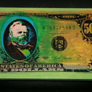 STEVE KAUFMAN "OLD $50 DOLLAR BILL" SIGNED